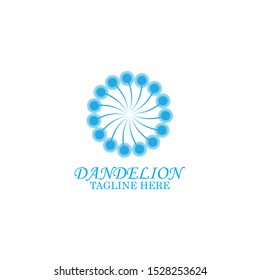 Dandelion logo template vector illustration
