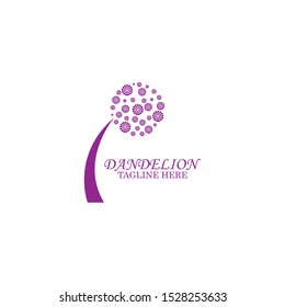 Dandelion logo template vector illustration

