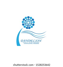 Dandelion logo template vector illustration
