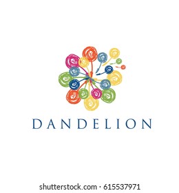 Dandelion Logo. Vector