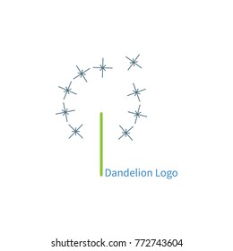 dandelion logo vector eps 10