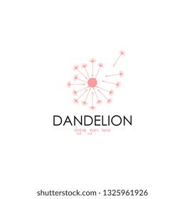 Dandelion logo vector. Flower logo template