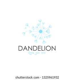 Dandelion logo vector. Flower logo template