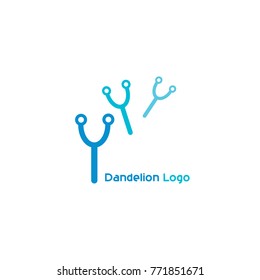 dandelion logo vector illustration eps 10