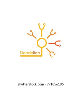dandelion logo vector illustration eps 10