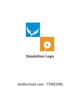 dandelion logo vector illustration eps 10