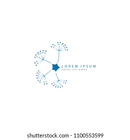 Dandelion logo vector illustration. Dandelion icon 