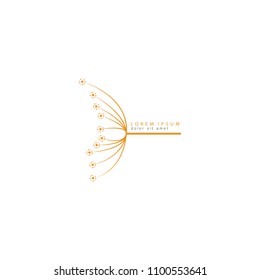 Dandelion logo vector illustration. Dandelion icon 