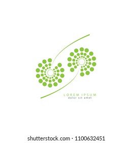 Dandelion logo vector illustration. Dandelion icon