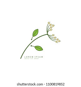 Dandelion logo vector illustration. Dandelion icon