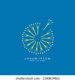Dandelion logo vector illustration. Dandelion icon