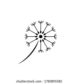 Dandelion logo vector illustration. Dandelion icon on white background