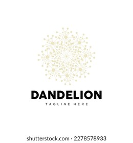 Dandelion Logo, Vector Plant Dandelion flower, Design Icon Template