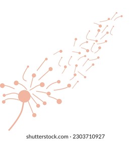 Dandelion Logo, Vector Plant Dandelion flower, Design Icon Template