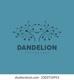 Dandelion Logo, Vector Plant Dandelion flower, Design Icon Template