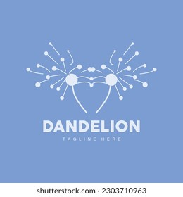 Dandelion Logo, Vector Plant Dandelion flower, Design Icon Template