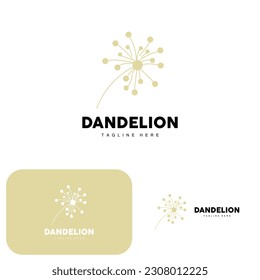 Dandelion Logo, Vector Plant Dandelion flower, Design Icon Template