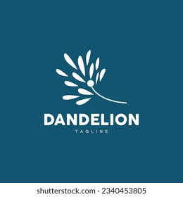 Dandelion Logo, Vector Plant Dandelion flower, Design Icon Template