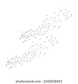 Dandelion Logo, Vector Plant Dandelion flower, Design Icon Template