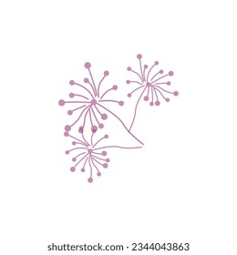 Dandelion Logo, Vector Plant Dandelion flower, Design Icon Template