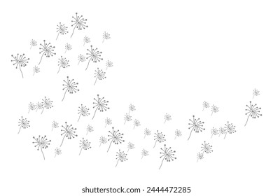 Dandelion Logo, Vector Plant Dandelion flower, Design Icon Template