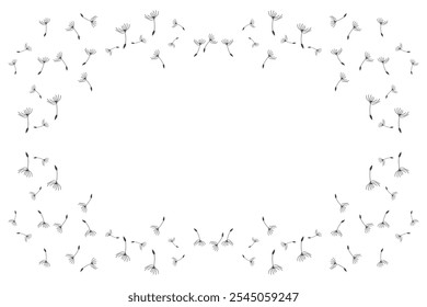 Dandelion Logo, Vector Plant Dandelion flower, Design Icon Template