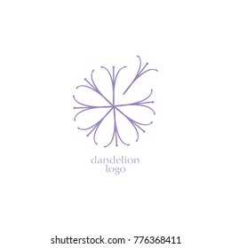 dandelion logo vector. dandelion sign 