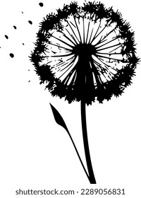 Dandelion - Minimalist and Flat Logo - Vector illustration