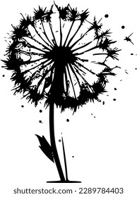 Dandelion - Minimalist and Flat Logo - Vector illustration