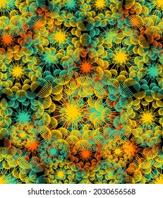 Dandelion pattern seamless. blowball background. flowers texture