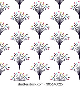 Dandelion. Seamless floral background.