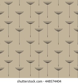 Dandelion. Seamless floral background