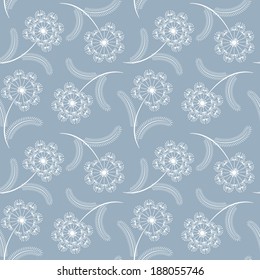 Dandelion seamless pattern.
