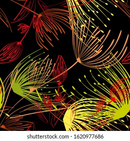 Dandelion seamless pattern for decoration design. Decorative dandelion wallpaper. Beautiful dandelions seamless, great design for any purposes