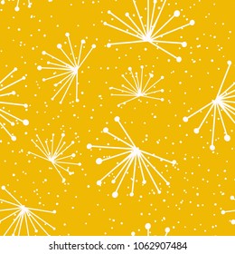 dandelion seamless pattern. delicate soft floral pattern. geometrical pattern in pastel colors.