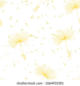 dandelion seamless pattern. delicate soft floral pattern. geometrical pattern in pastel colors.