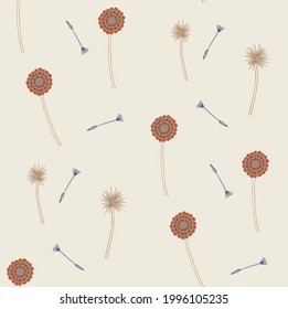 Dandelion Seamless Pattern for Print
