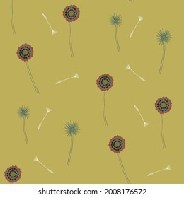 Dandelion Seamless Pattern for Print