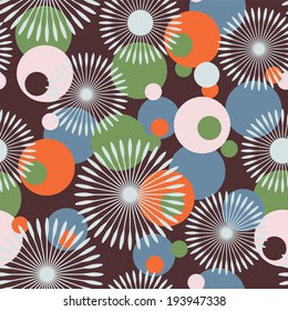 Dandelion seamless pattern. Vector background