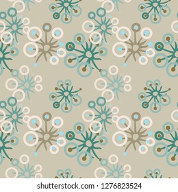 Dandelion seamless pattern. Vector illustration.