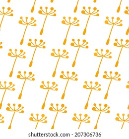 Dandelion seamless pattern. Vector illustration