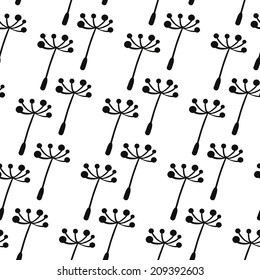 Dandelion seamless pattern. Vector illustration
