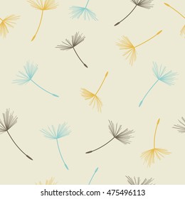 Dandelion seamless pattern. Vector illustration