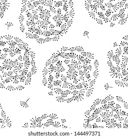 Dandelion seamless pattern for your design