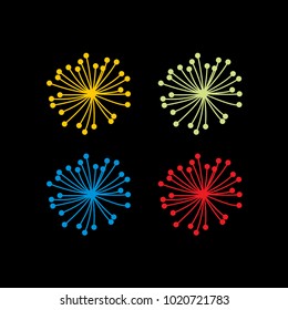 dandelion seed decoration icon vector design