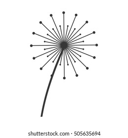 dandelion seed decoration icon vector illustration design