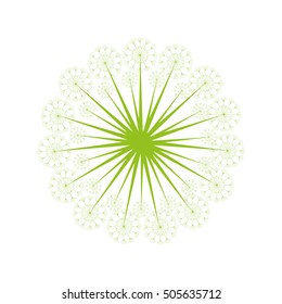dandelion seed decoration icon vector illustration design