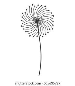 dandelion seed decoration icon vector illustration design