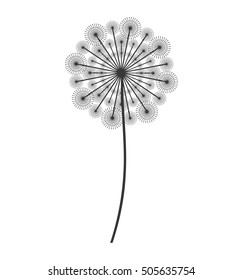 dandelion seed decoration icon vector illustration design