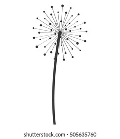 dandelion seed decoration icon vector illustration design